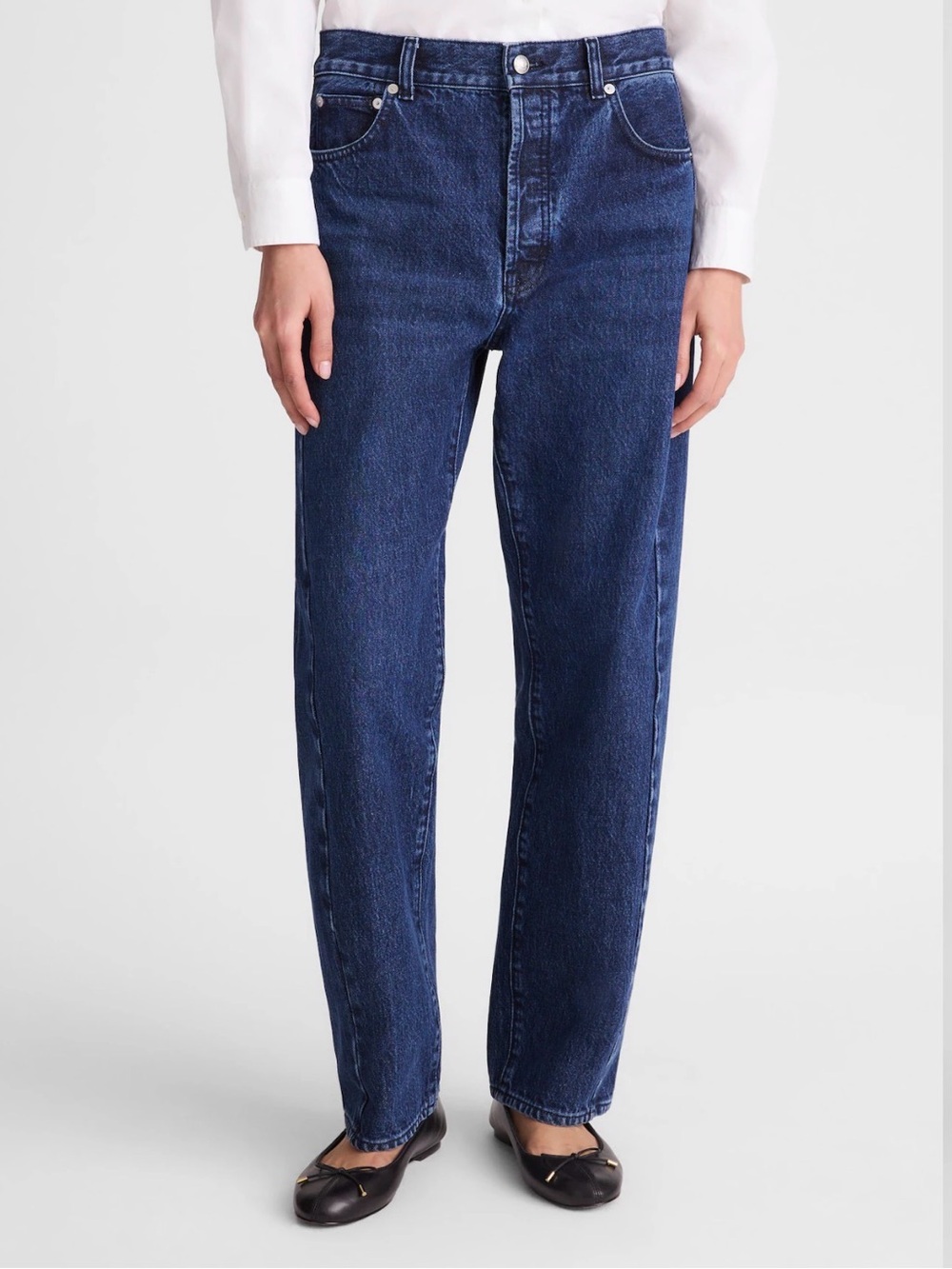 Madewell Men's Pieced Barrel-Leg Jeans - Indigo Blue